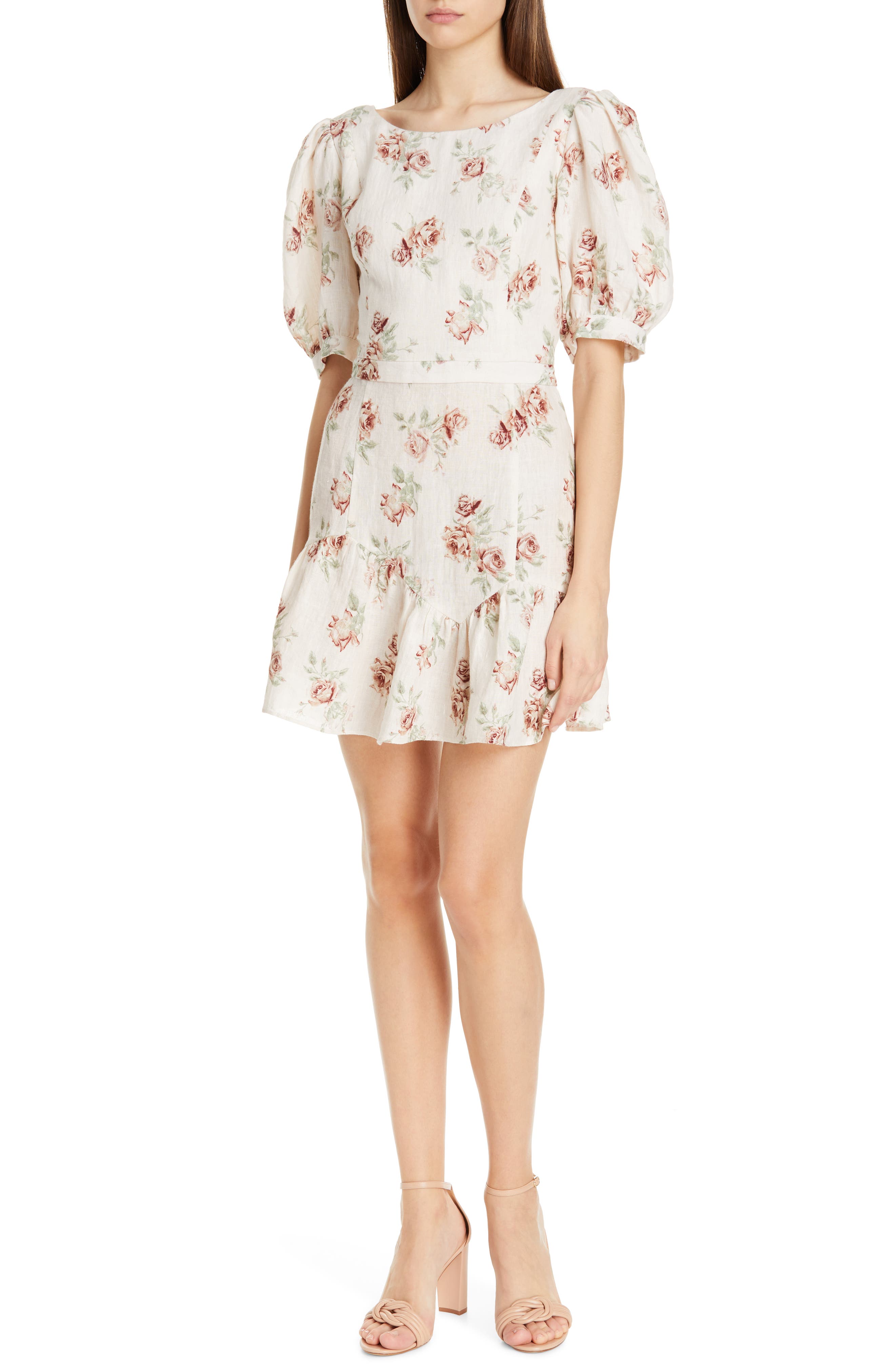 Loveshackfancy Lena Linen Dress, Ivory