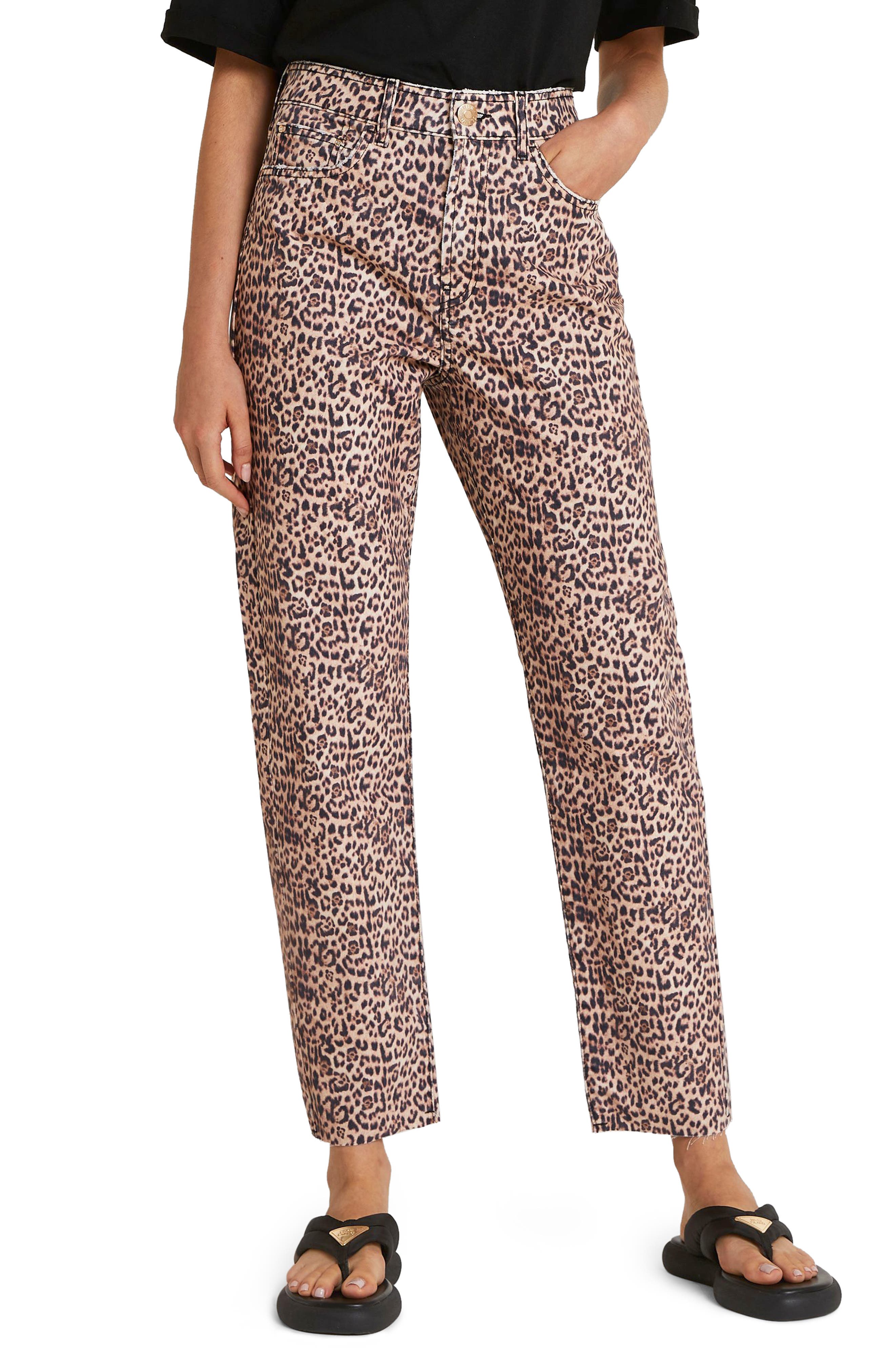 River Island Animal Print Straight Leg 