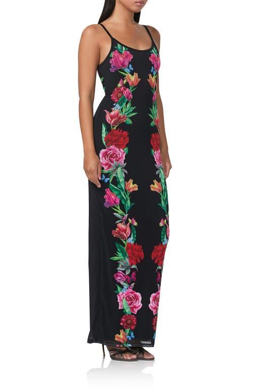 Shop Afrm Ashlyn Printed Mesh Maxi Slipdress In Body Floral