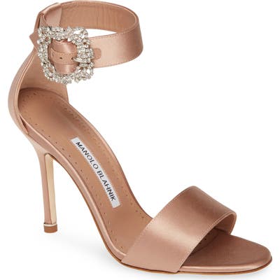 Manolo Blahnik Sanghal Ankle Strap Sandal - Beige