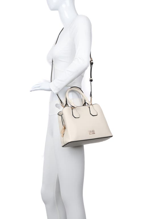 Shop Roberto Cavalli Terre Triple Compartment Satchel In Ivory