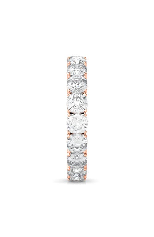 Hautecarat Cushion Cut Lab Created Diamond Eternity Ring In Rose Gold