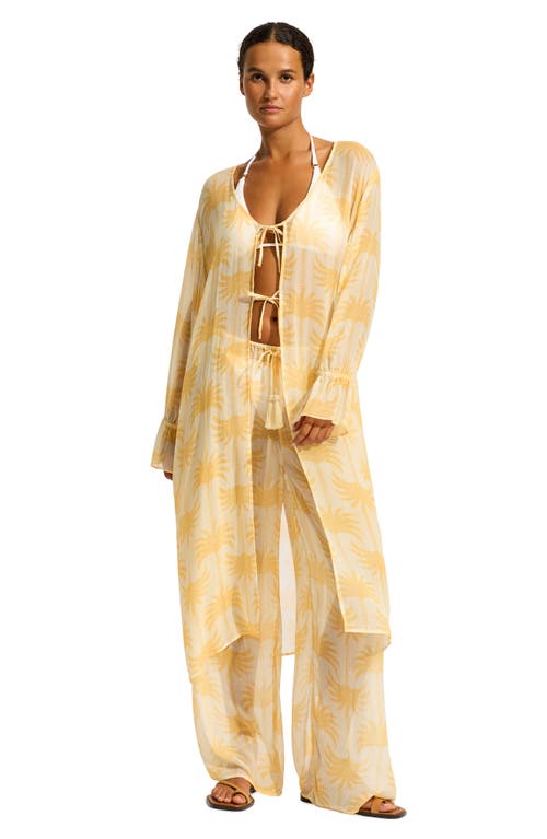 SEAFOLLY SEAFOLLY WIDE LEG COVER-UP DRAWSTRING PANTS