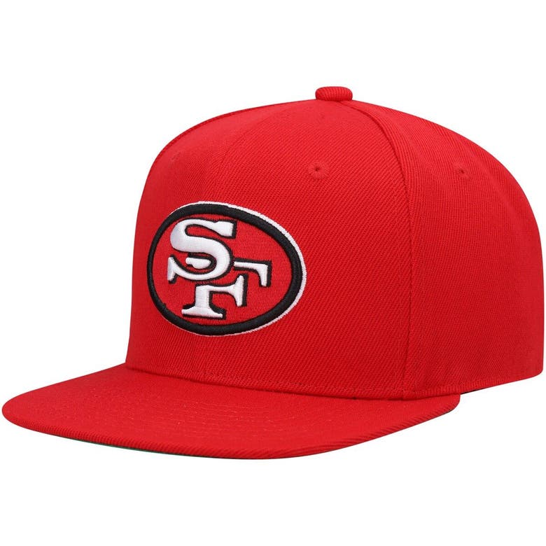 Youth San Francisco 49ers Mitchell & Ness Scarlet/Black Shredder Adjustable  Hat