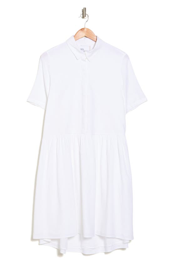 Nordstrom Rack Easy A-line Linen Blend Shirtdress In White