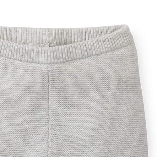 Hope & Henry Baby Faux Fur Hooded Sweater Set In Gray With Gray Faux Fur