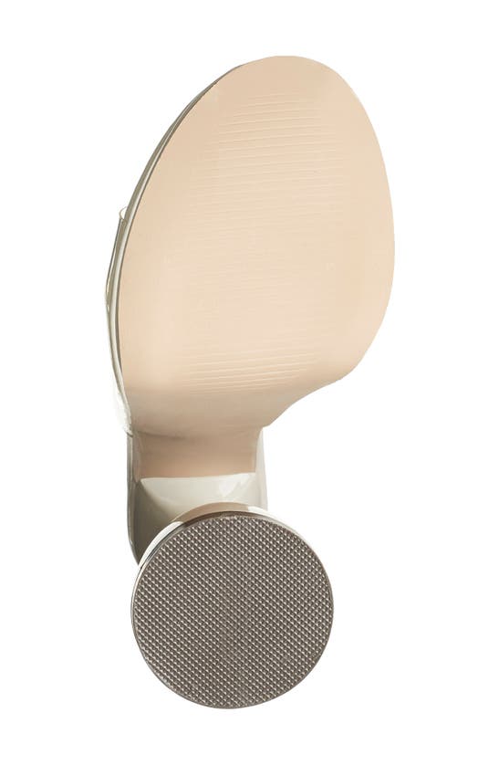 Chase & Chloe Miranda Sculpted Stiletto Platform Sandal In Clear Nude