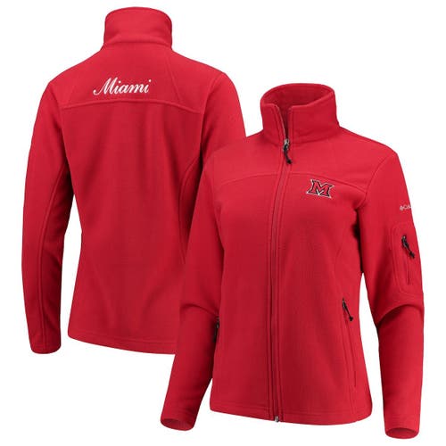 Women's Columbia Red Miami University RedHawks Give & Go Full-Zip Jacket