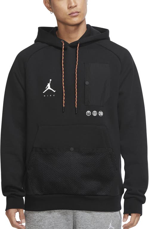 Nike Jordan Jumpman Fleece Hoodie in Black/Black