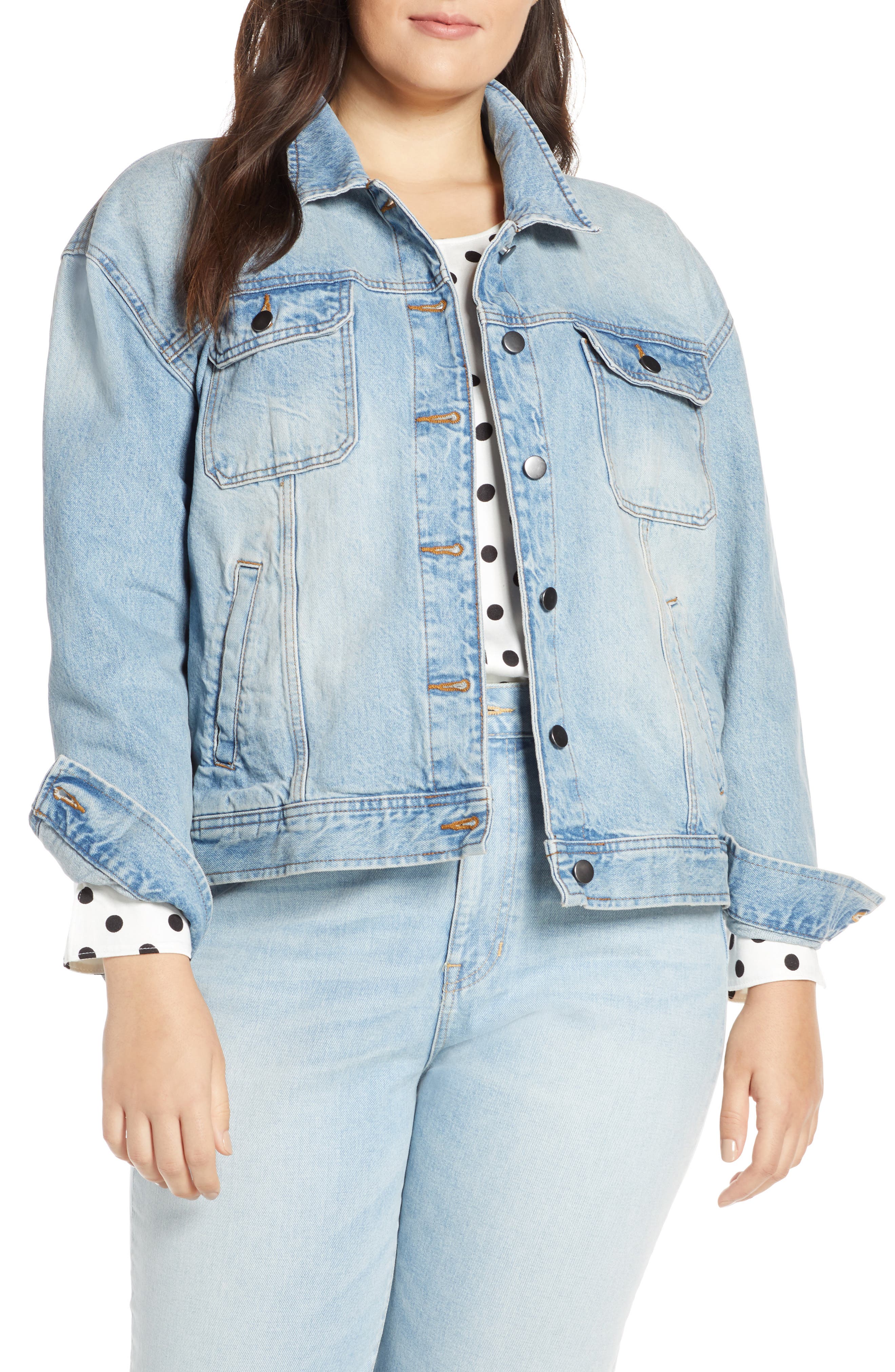 something navy denim jacket