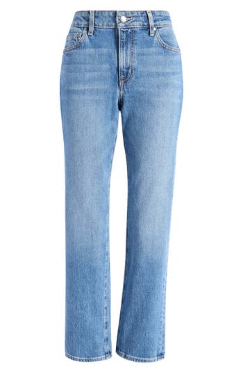 Treasure & Bond Mid Rise Straight Leg Ankle Jeans