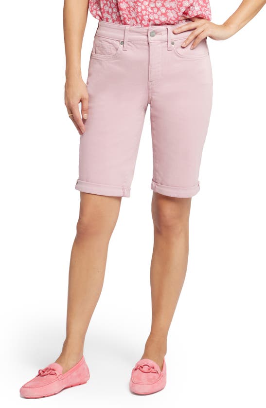 Nydj Briella Cuffed Bermuda Shorts In Vintage Pink