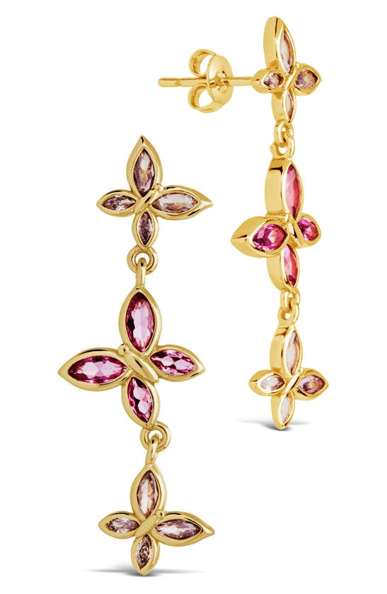 Shop Sterling Forever Caria Cz Drop Earrings In Gold
