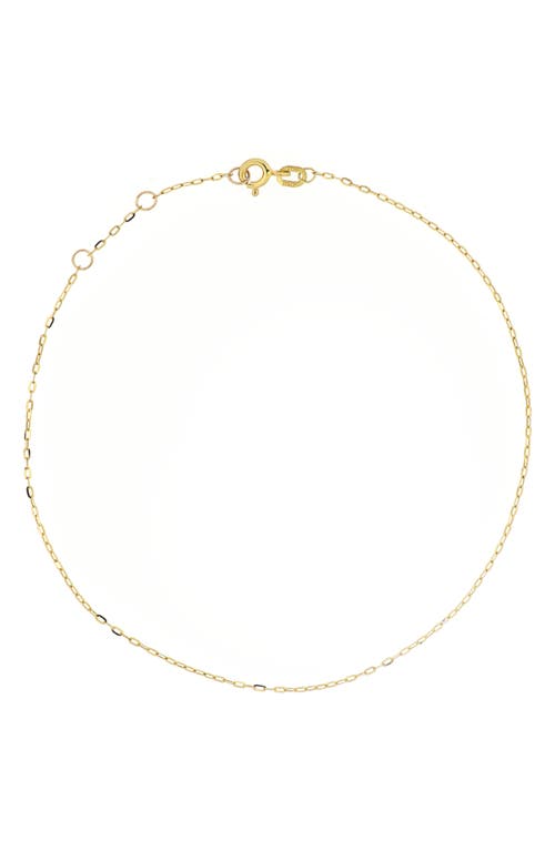 Bony Levy 14K Gold Mini Chain Link Anklet in Yellow Gold