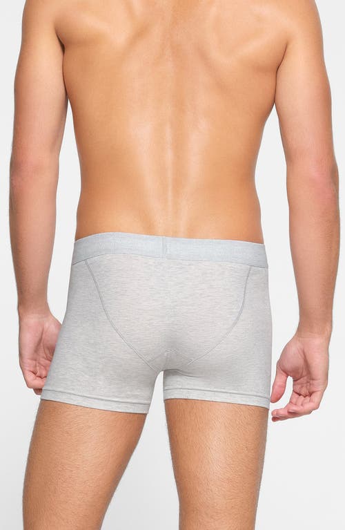 Skims 3-inch Cotton & Modal Blend Boxer Briefs In Light Heather Grey