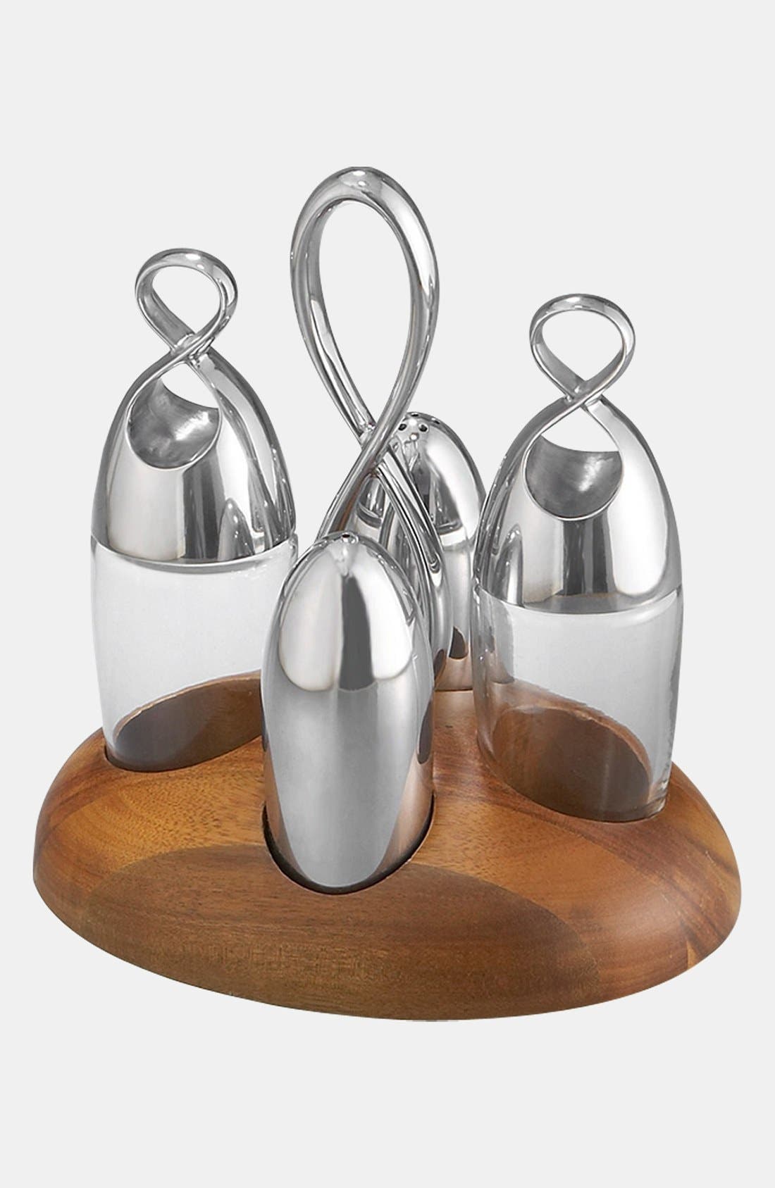 Nambé 'Infinity' Salt, Pepper, Oil & Vinegar Set Nordstrom