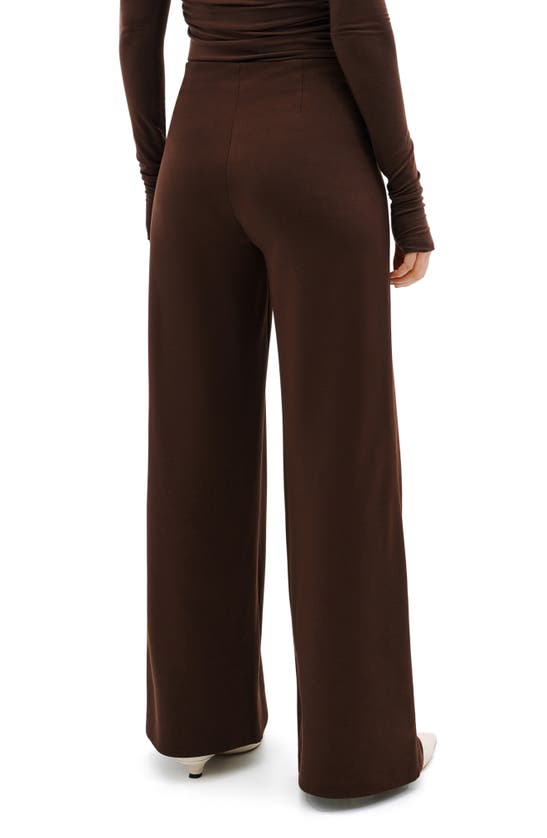 Shop Marcella Gina Ponte Knit Pull-on Pants In Brown