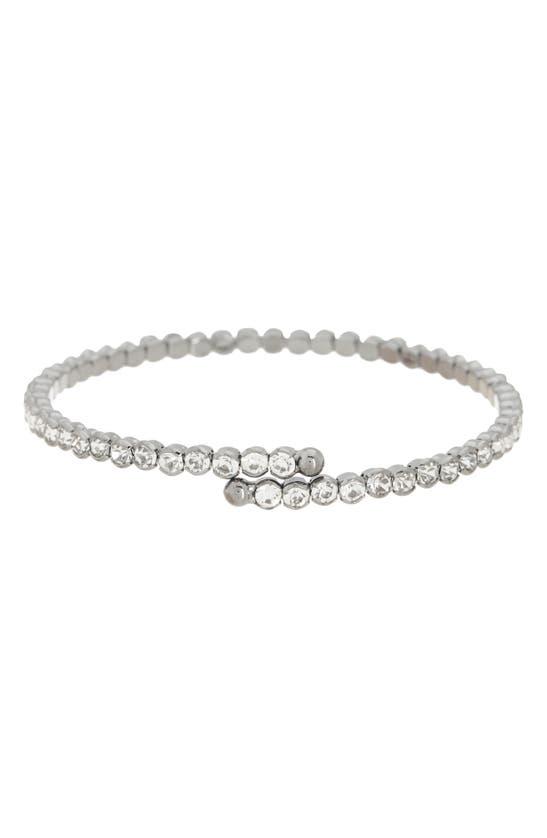 Meshmerise Cz Bangle Bracelet In Black