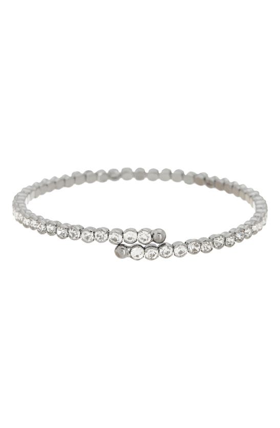 Meshmerise Cz Bangle Bracelet In Metallic