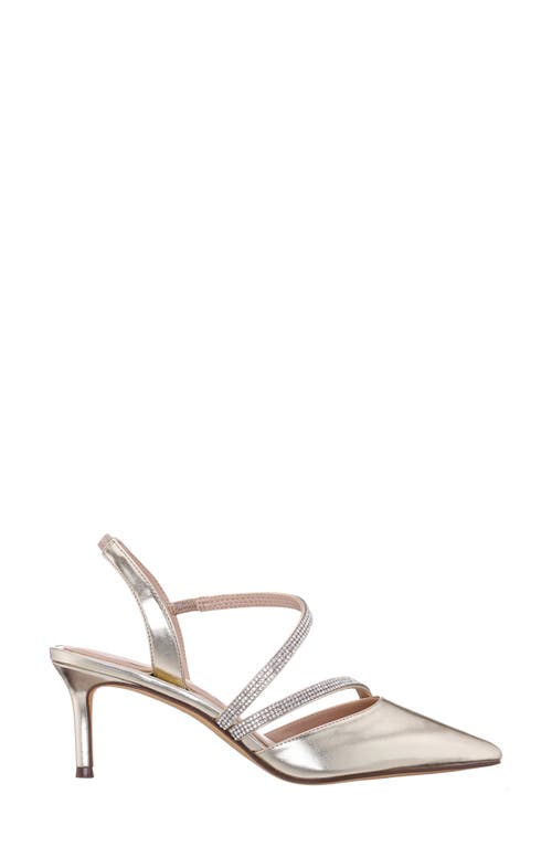 Nina Nela Slingback Pointed Toe Pump In Platino
