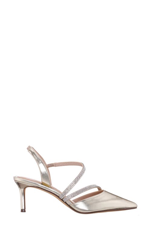 Shop Nina Nela Slingback Pointed Toe Pump In Platino