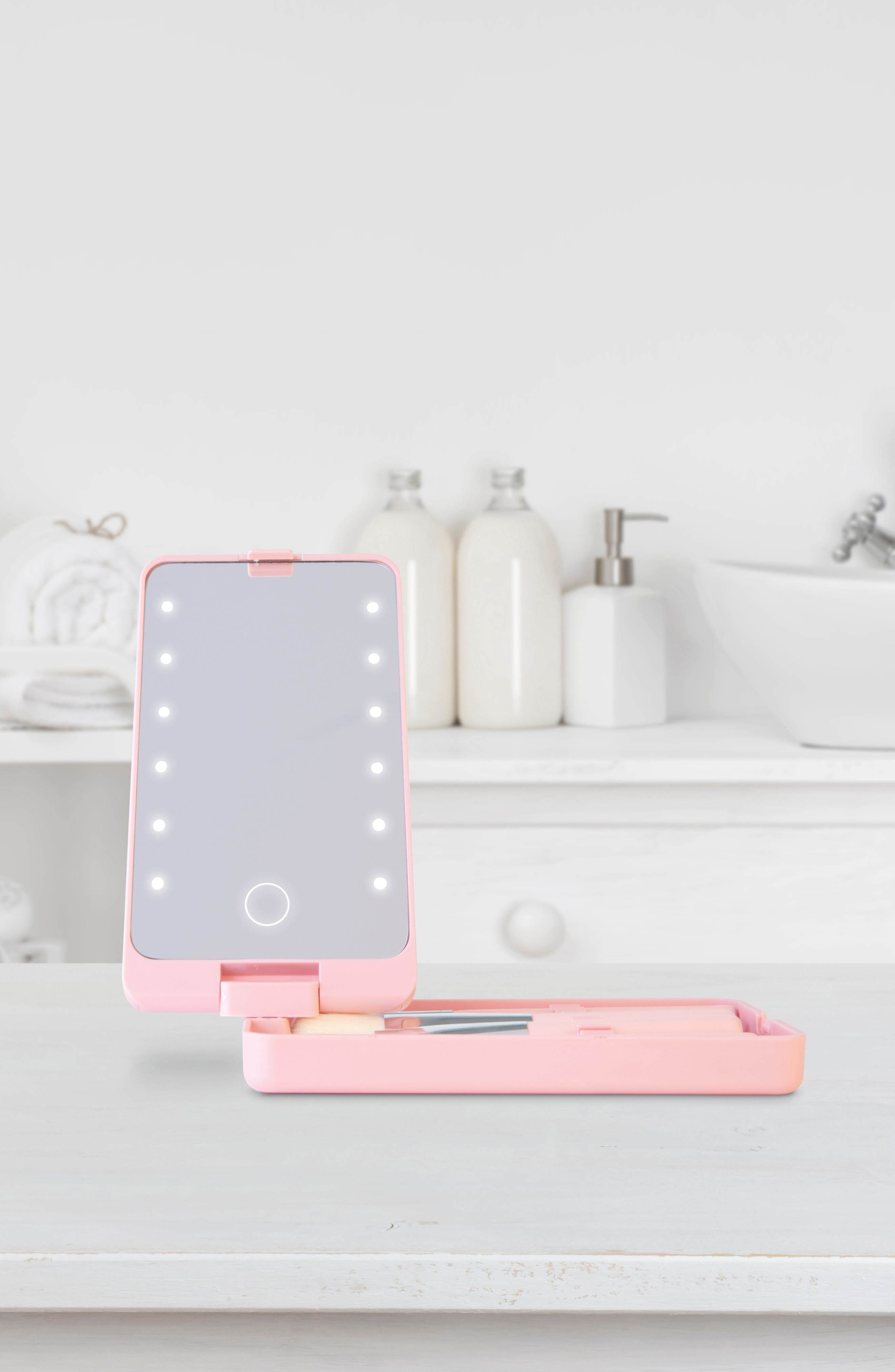 BROOKSTONE LED Makeup Mirror with Brush 5Piece Set Nordstromrack