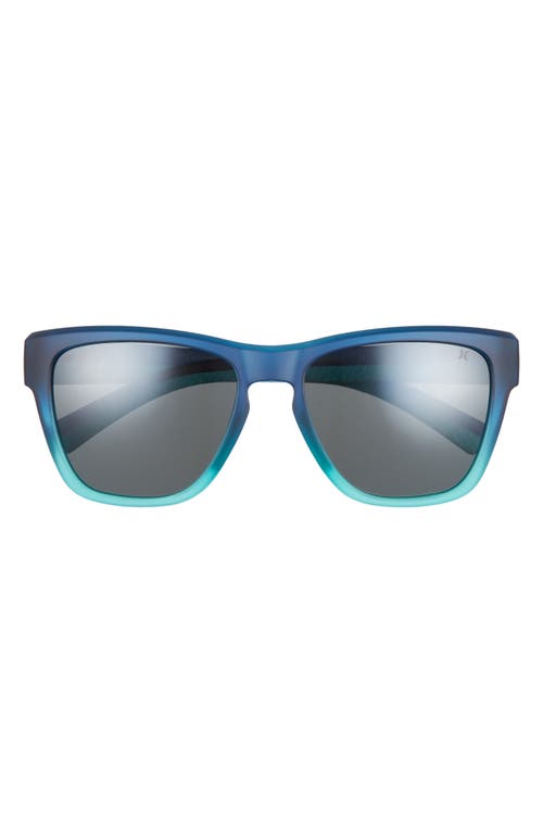 Hurley Deep Sea 54mm Polarized Square Sunglasses In Blue
