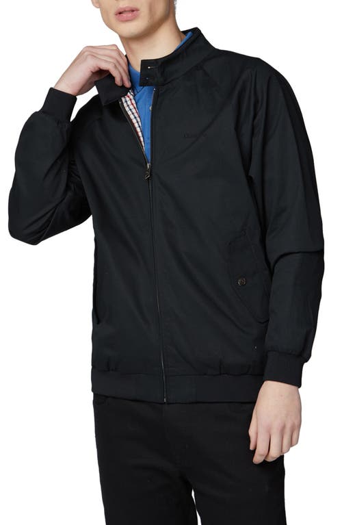 Signature Harrington Cotton Jacket in Black