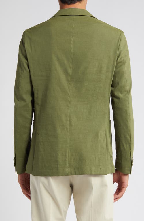 Shop Hugo Boss Boss Hanry Stretch Linen Blend Sport Coat In Open Green