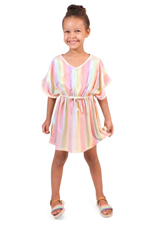 Peek Aren'T You Curious Kids' Rainbow Metallic Cover-Up Dress Multi at Nordstrom,