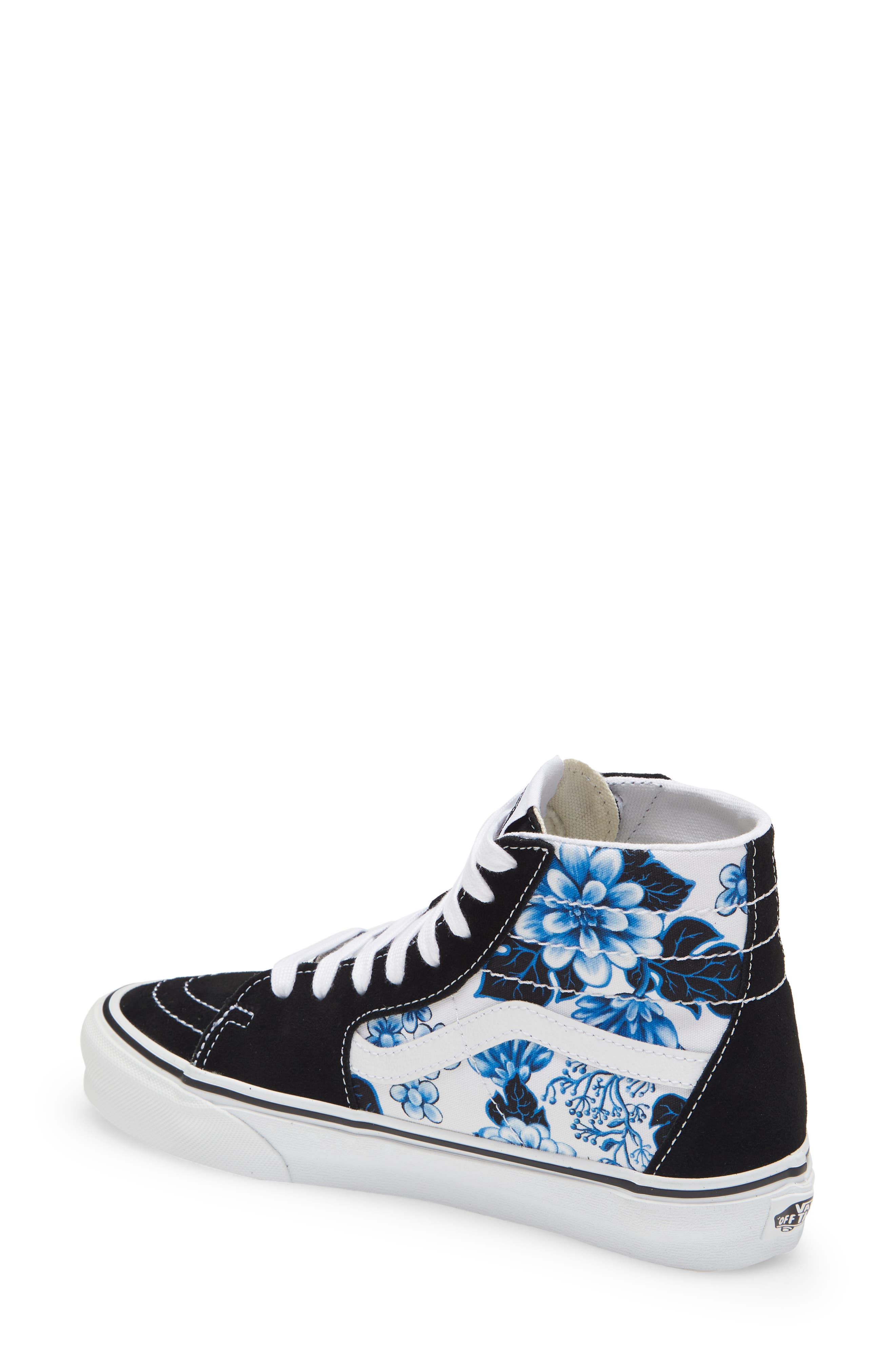 vans with blue flowers