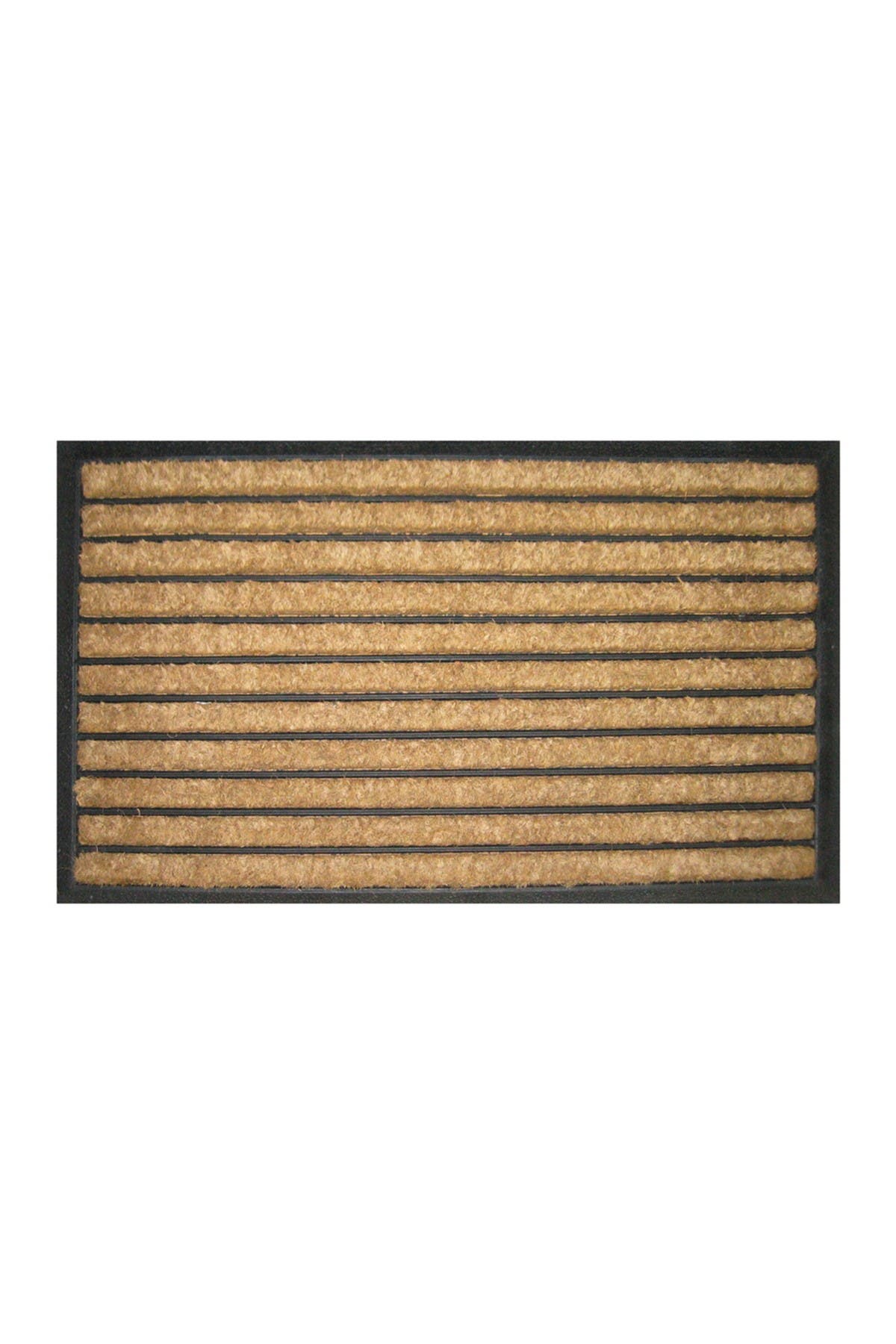 Entryways Striped Recycled Rubber & Coir Doormat