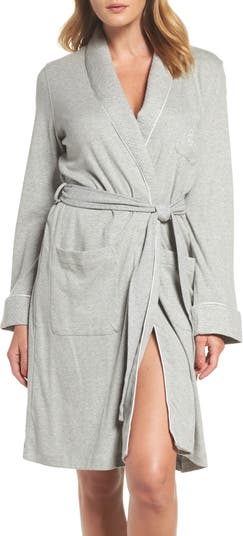 Quilted Robe in Heather Gray