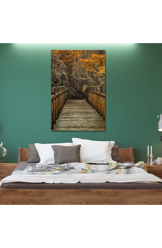 Icanvas Across The Bridge By Don Schwartz Canvas Wall Art In Forest Bridge