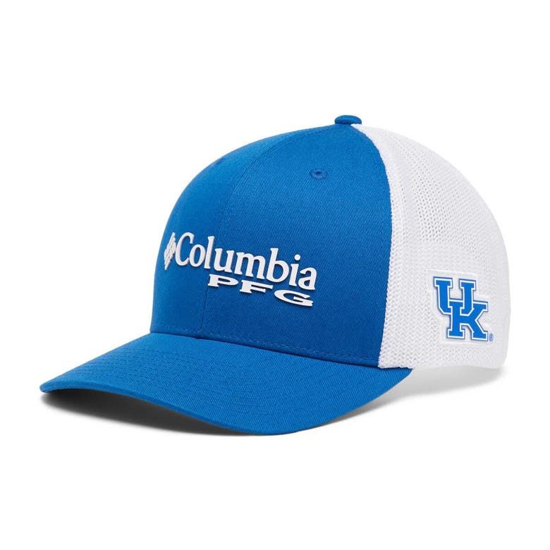 Columbia Royal Kentucky Wildcats Pfg Adjustable Hat In Blue