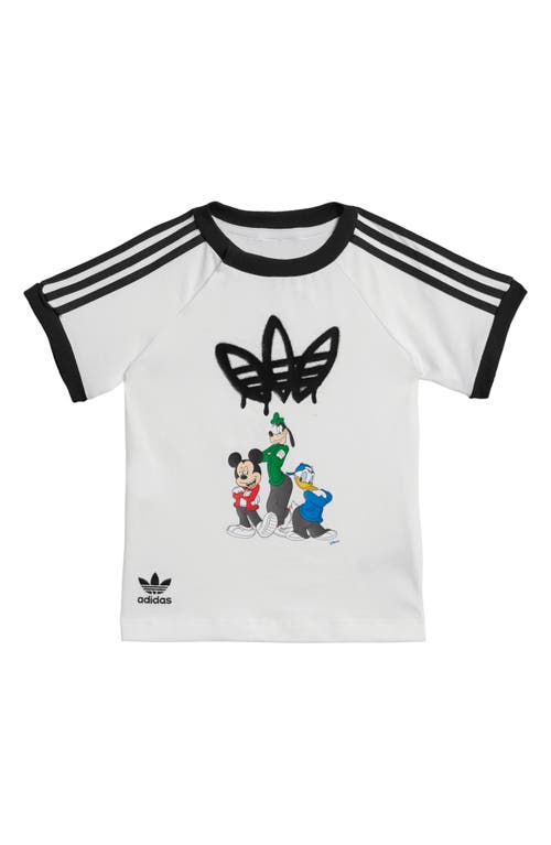 Shop Adidas Originals Adidas X Disney Kids' Mickey & Friends Graphic T-shirt & Shorts Set In White/black