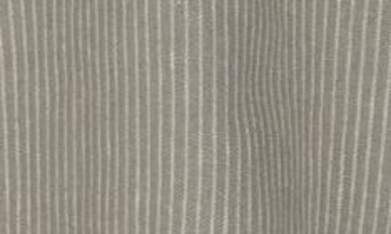 Shop Melrose And Market Collarless Linen Blend Blazer In Olive- Ivory Roa Stripe