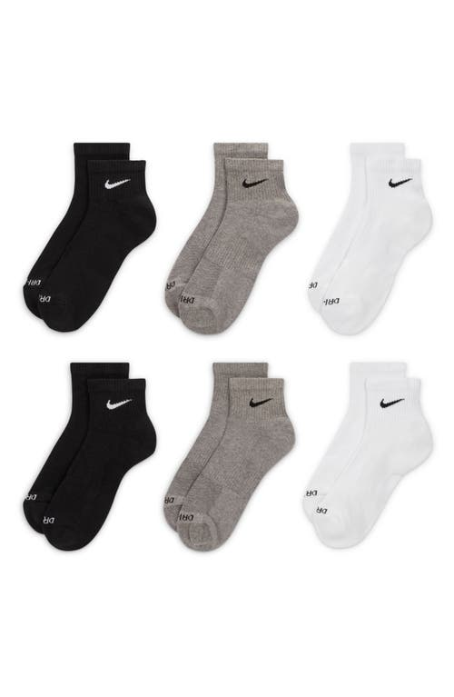 Shop Nike Dri-fit 6-pack Everyday Plus Cushioned Low Socks In Multi-color