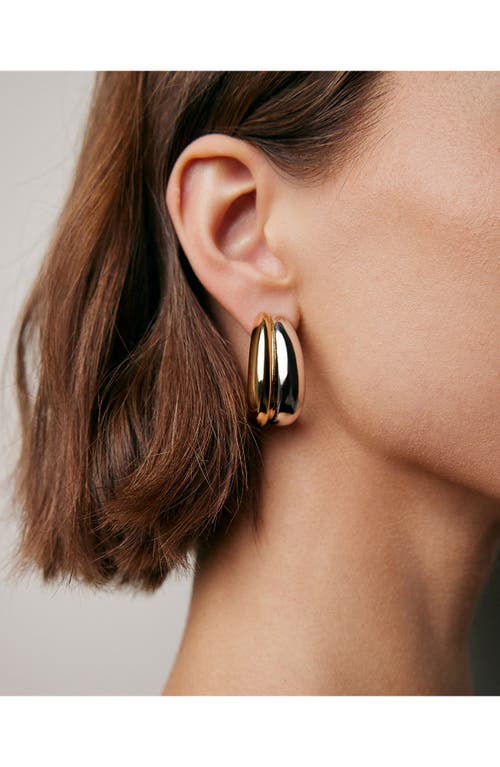 Jennifer Fisher Chavez Huggie Hoop Earrings In Two Tone