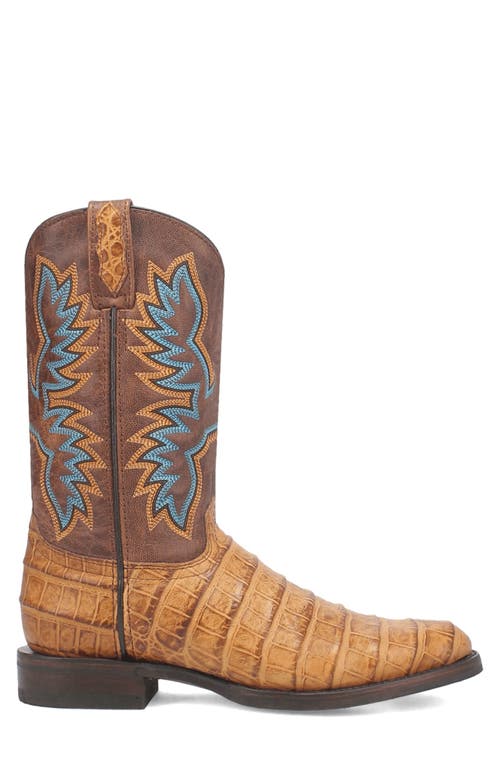 Dingo Trail Boss Alligator Embossed Cowboy Boot In Tan