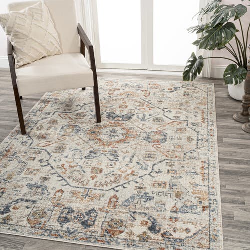 Jonathan Y Shaemus Bohemian Medallion Low-pile Machine-washable Area Rug In Cream/terra