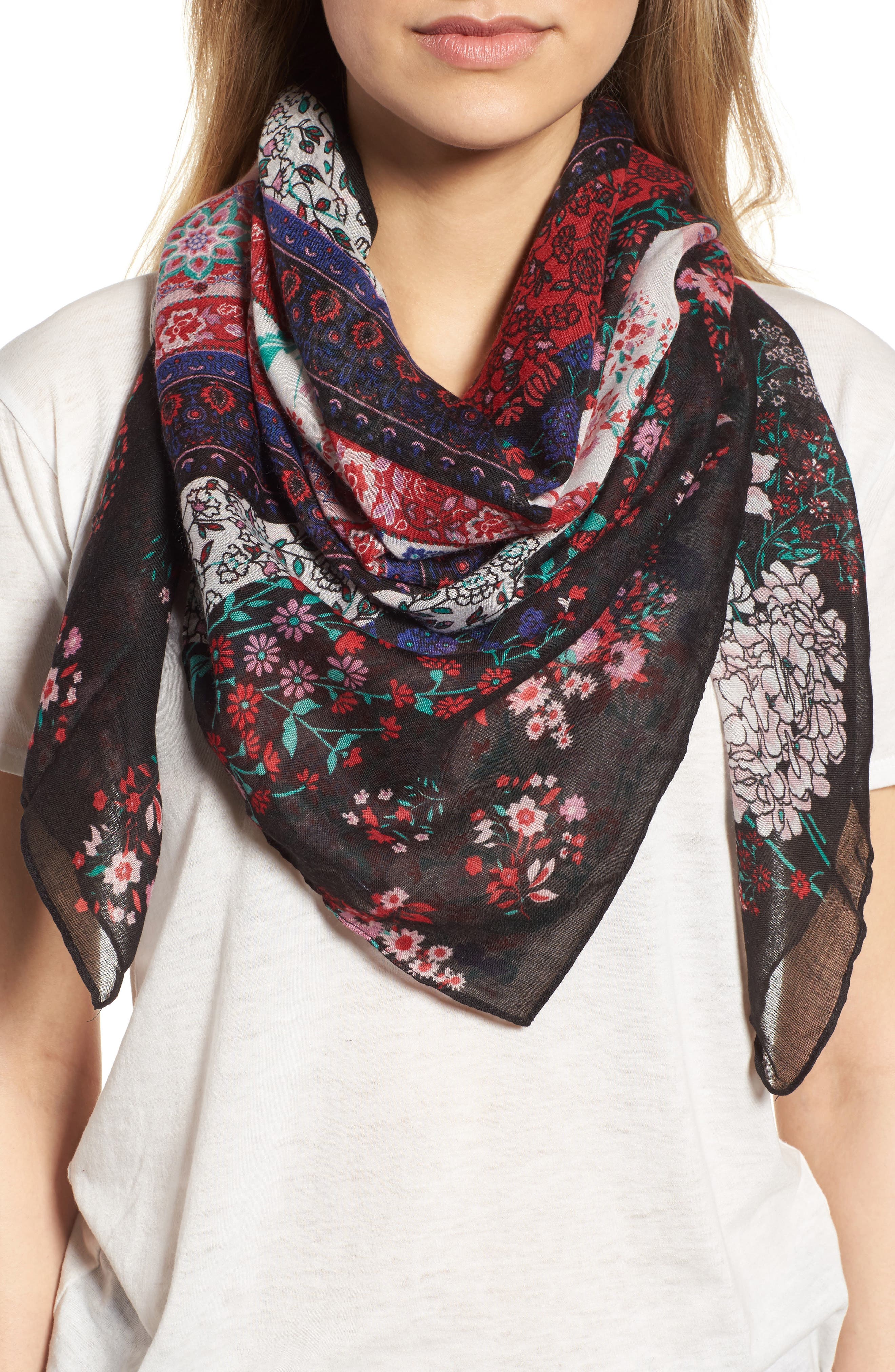 Collection XIIX Ditsy Floral Patchwork Scarf Nordstrom