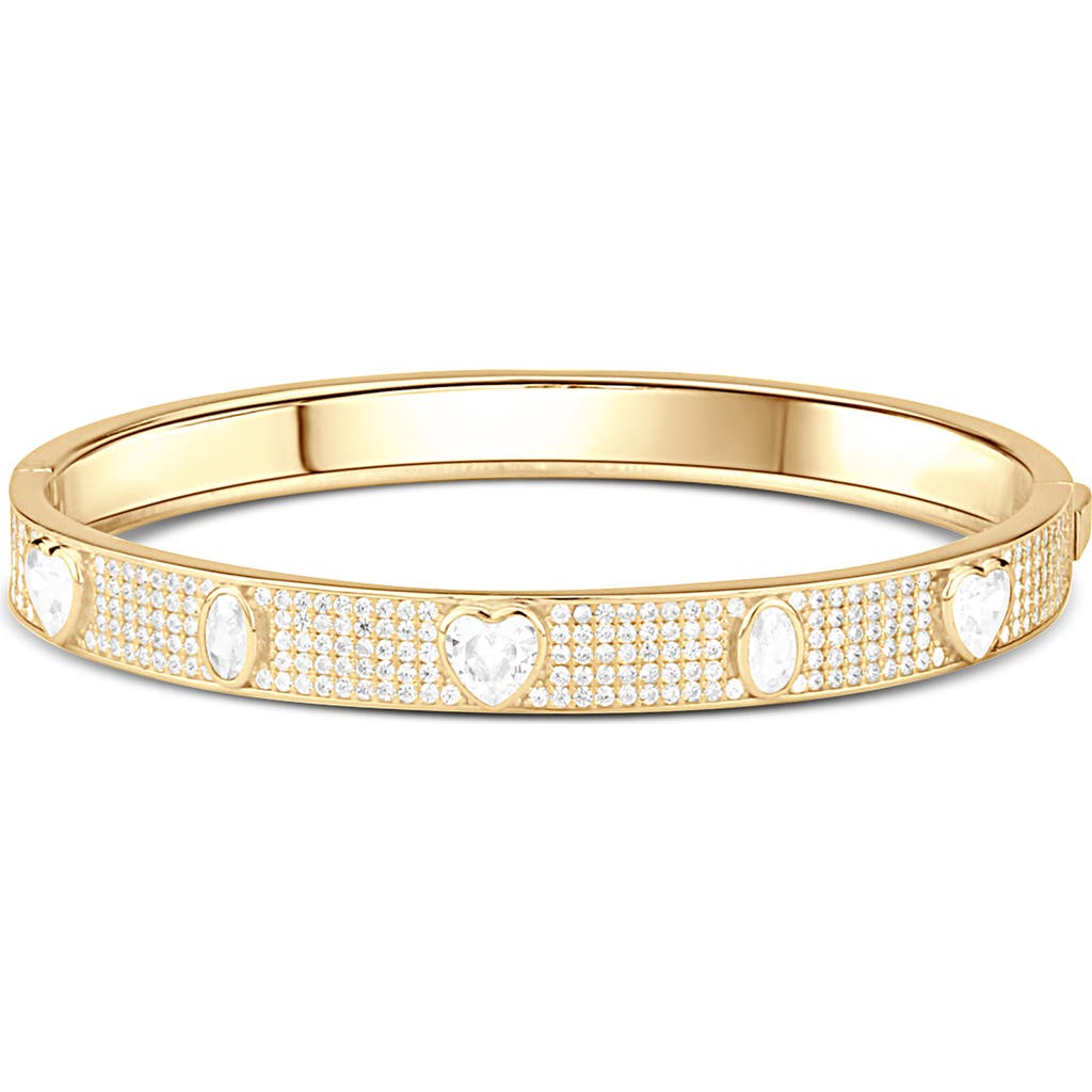 Shymi Cubic Zirconia Bangle In Gold/white