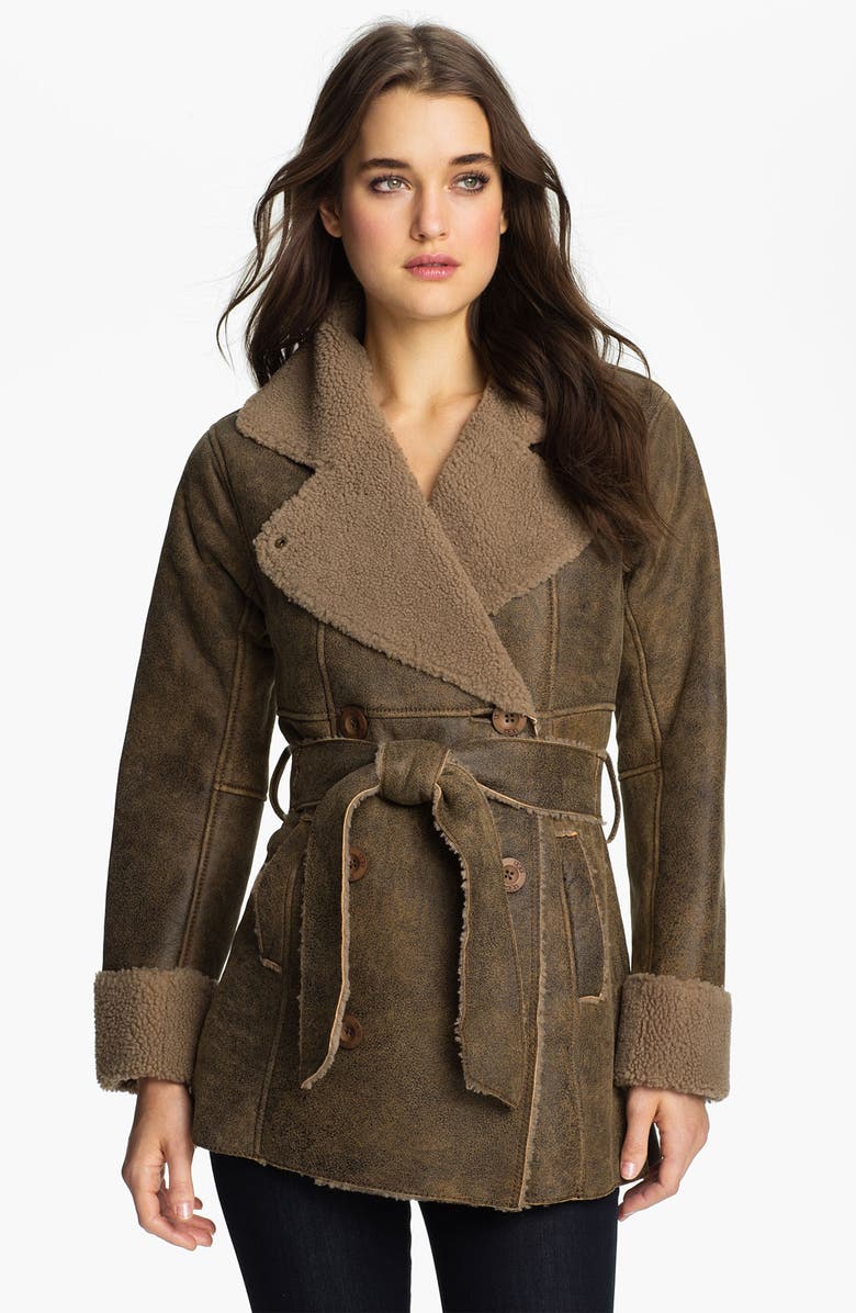 UGG® Australia Double Breasted Shearling Coat (Online Exclusive ...