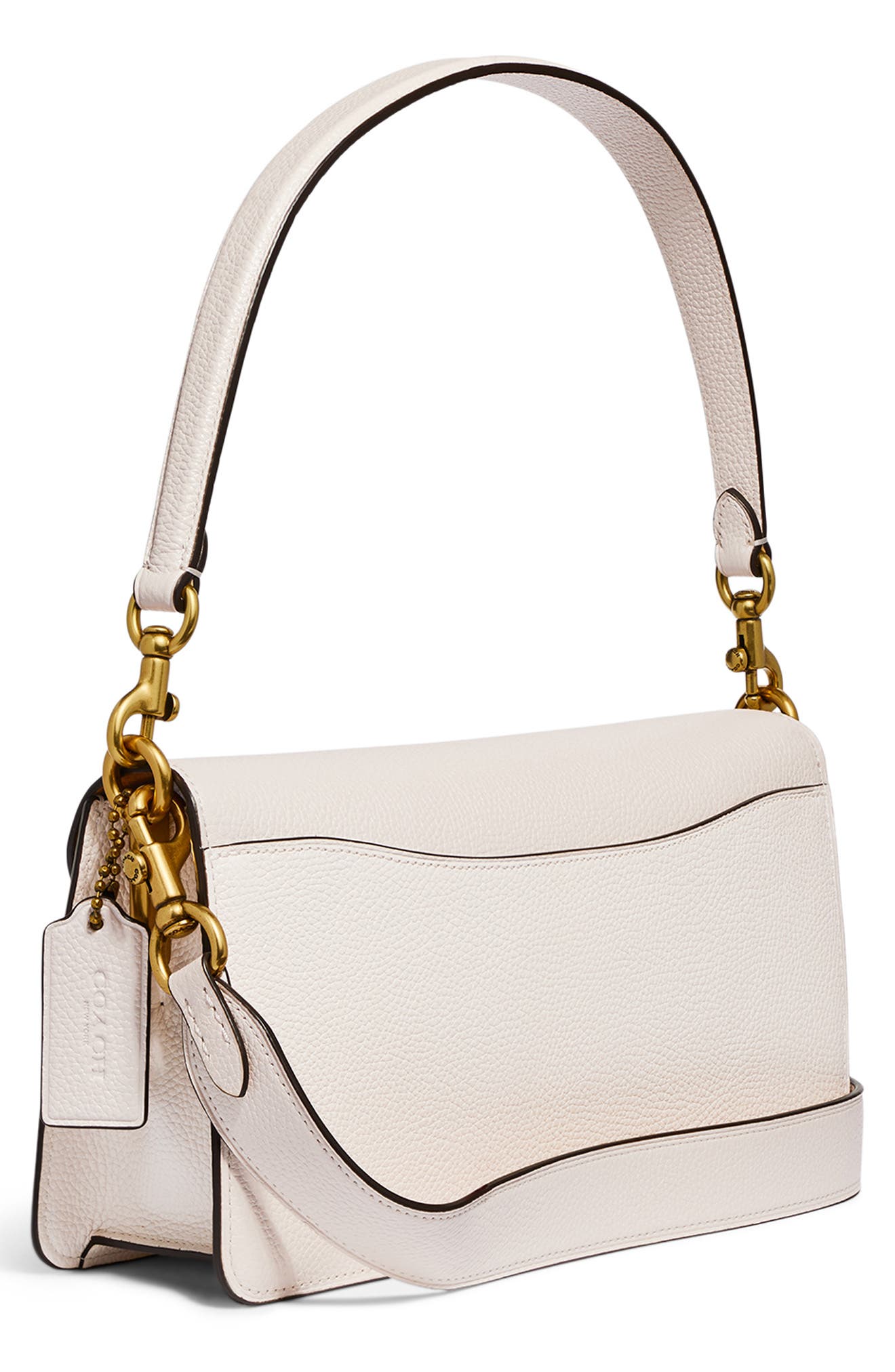 white leather coach