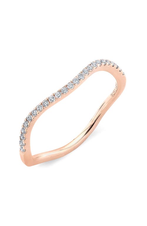 Bony Levy Stackable Wavy Diamond Ring in Rose Gold at Nordstrom, Size 6.5