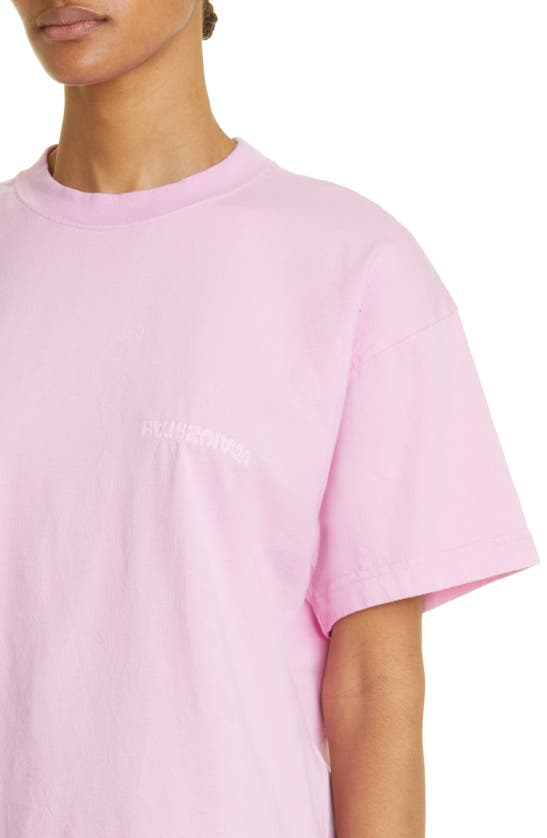 BALENCIAGA BALENCIAGA EMBROIDERED LOGO COTTON T-SHIRT
