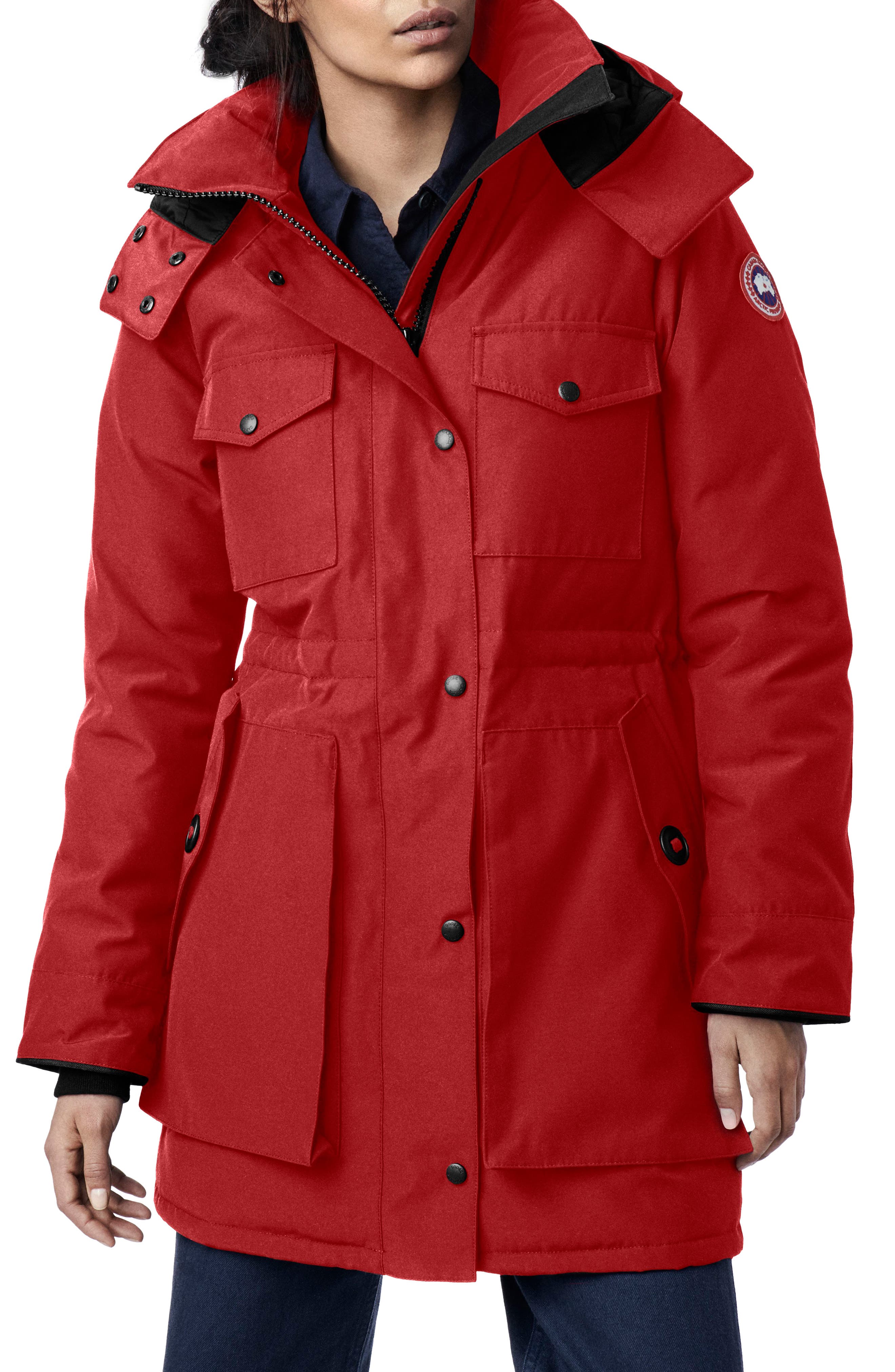 Canada Goose Gabriola Water Resistant Arctic Tech 625 Fill Power Down Parka, (14-16) - Red