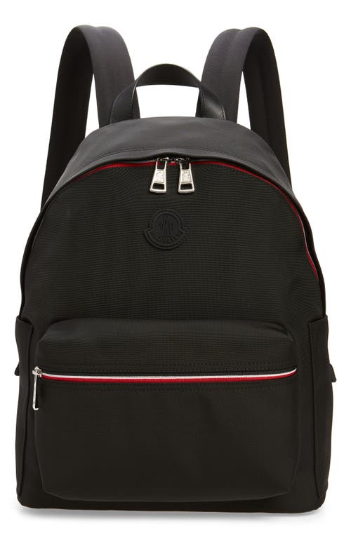 Moncler New Pierrick Water Repellent Nylon Backpack In Black