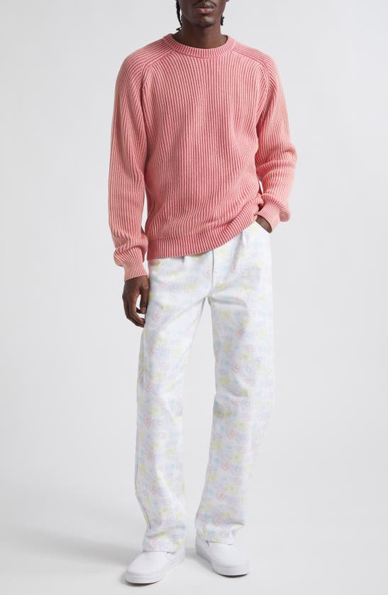 Shop Noah Summer Cotton Shaker Stitch Sweater In Rose